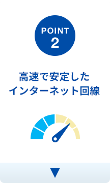 POINT2:高速で安定したインターネット回線