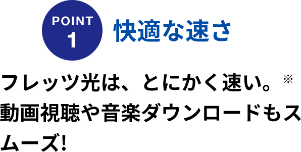POINT1 快適な速さ